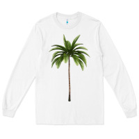 White Tropical Palm Tree Long Sleeve Tee - longCreatives
