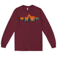 Burgundy Trout Fly Fishing Nature Outdoor Fisherman Gift Long Sleeve Tee - longCreatives