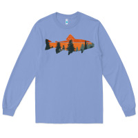Trout Fly Fishing Nature Outdoor Fisherman Gift Long Sleeve Tee | Teevron