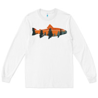 White Trout Fly Fishing Nature Outdoor Fisherman Gift Long Sleeve Tee - longCreatives