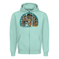 Seafoam texas map sunflower leopard cowhide aztec turquoise gemstone rainbow Zipper Hoodie - Artiststas