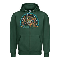 Sports Green texas map sunflower leopard cowhide aztec turquoise gemstone rainbow Zipper Hoodie - Artiststas