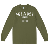 Army Green Miami Ohio OH Vintage Long Sleeve Tee - longCreatives