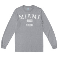 Heather Grey Miami Ohio OH Vintage Long Sleeve Tee - longCreatives