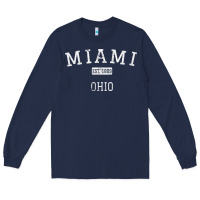 Navy Miami Ohio OH Vintage Long Sleeve Tee - longCreatives