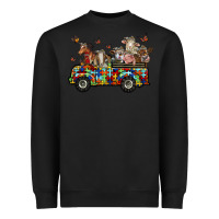 Black farm animals autism Heavyweight Sweatshirt - RacoonDesign