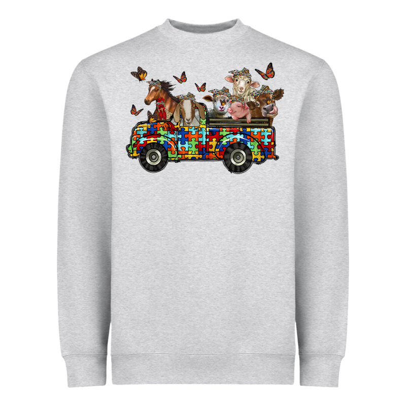 Farm Animals Autism Heavyweight Sweatshirt by RacoonDesign | Teevron