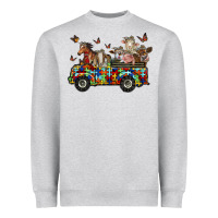 Heather Grey farm animals autism Heavyweight Sweatshirt - RacoonDesign