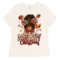 Bone merry christmas afro messy bun Ladies Tee - texasbilliewilder