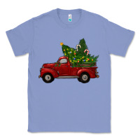 Colony Blue Christmas Trees With Truck Classic Tee - RanaPortraitStore