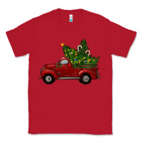 Red Christmas Trees With Truck Classic Tee - RanaPortraitStore