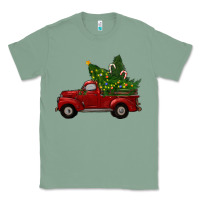 Sage Christmas Trees With Truck Classic Tee - RanaPortraitStore