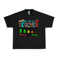 Black battery life of a teacher monday friday Urban Heavy Tee - RanaPortraitStore
