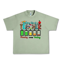 Oil Green battery life of a teacher monday friday Urban Heavy Tee - RanaPortraitStore
