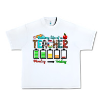 White battery life of a teacher monday friday Urban Heavy Tee - RanaPortraitStore