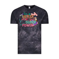 Cloud Black I'm a Nurse what's your superpower Vintage Tee - CowGirlArtShop