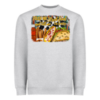 Heather Grey feed me street food and tell me im pretty Heavyweight Sweatshirt - RacoonDesign