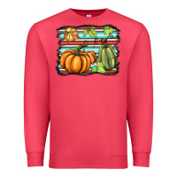 Cardinal fall pumpkin  background Premium Sweatshirt - BarkalooDesign