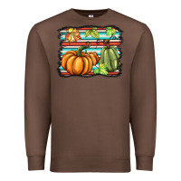Chestnut fall pumpkin  background Premium Sweatshirt - BarkalooDesign