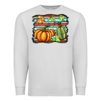 Dove Grey fall pumpkin  background Premium Sweatshirt - BarkalooDesign