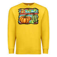 Lemon fall pumpkin  background Premium Sweatshirt - BarkalooDesign