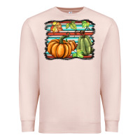 Pale Pink fall pumpkin  background Premium Sweatshirt - BarkalooDesign