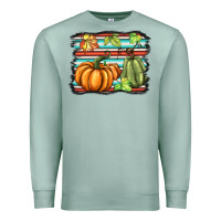 Seafoam fall pumpkin  background Premium Sweatshirt - BarkalooDesign