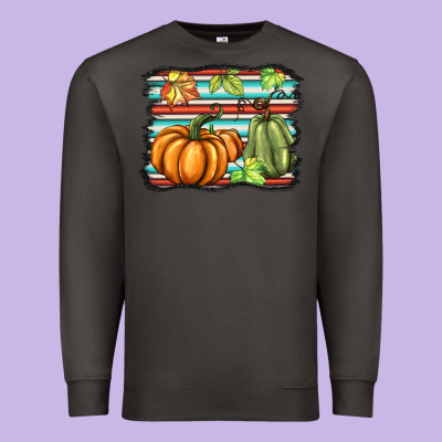 Fall Pumpkin  Background Premium Sweatshirt Designed By Barkaloodesign