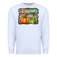 White fall pumpkin  background Premium Sweatshirt - BarkalooDesign