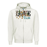 Oatmeal Heather love texas map sunflower cactus cowhide leopard Zipper Hoodie - Artiststas