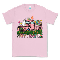 Bubblegum Pink Happy Easter Day truck Classic Tee - HowdyJamesFarm