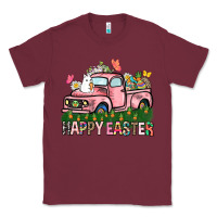Burgundy Happy Easter Day truck Classic Tee - HowdyJamesFarm