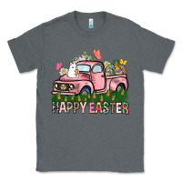 Charcoal Heather Happy Easter Day truck Classic Tee - HowdyJamesFarm