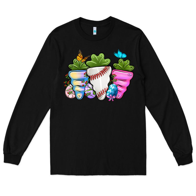 Easter Day Baseball Easter Sports Carrots Long Sleeve Tee by OliviaCreatesArt | Teevron