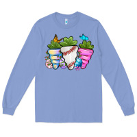 Colony Blue Easter Day Baseball Easter sports carrots Long Sleeve Tee - OliviaCreatesArt