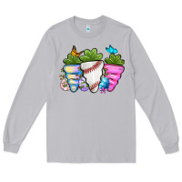 Moon Dust Easter Day Baseball Easter sports carrots Long Sleeve Tee - OliviaCreatesArt