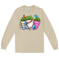 Mushroom Easter Day Baseball Easter sports carrots Long Sleeve Tee - OliviaCreatesArt