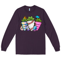 Plum Easter Day Baseball Easter sports carrots Long Sleeve Tee - OliviaCreatesArt