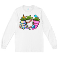 White Easter Day Baseball Easter sports carrots Long Sleeve Tee - OliviaCreatesArt