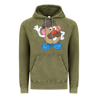 Vintage Olive Womens Mr. Potato Head Simple Portrait Vintage Hoodie - longCreatives