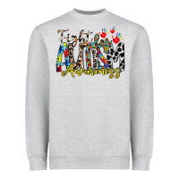 Heather Grey fight for autism awareness Heavyweight Sweatshirt - RacoonDesign