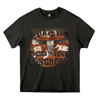 Asphalt longhorn bullskull whatever lossos your longhorn Heavy Core Tee - JahusDesignShop