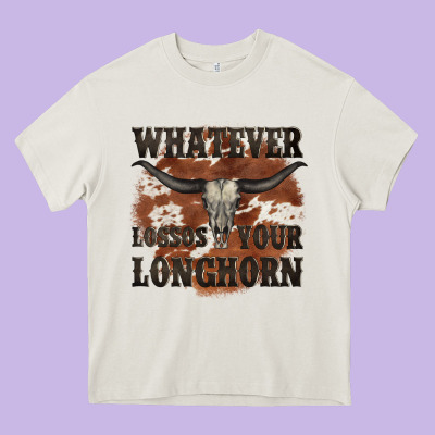 Longhorn Bullskull Whatever Lossos Your Longhorn Heavy Core Tee Designed By Jahusdesignshop