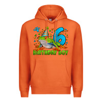 Carrot birthday boy frog age 6 Premium Hoodie - LillyAllenDesigns