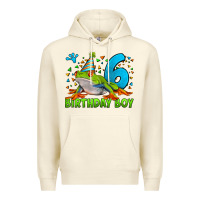 Sandshell birthday boy frog age 6 Premium Hoodie - LillyAllenDesigns