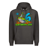 Smoke birthday boy frog age 6 Premium Hoodie - LillyAllenDesigns
