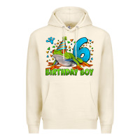 Tofu birthday boy frog age 6 Premium Hoodie - LillyAllenDesigns