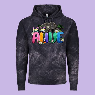 Easter Day He Is Alive Vintage Hoodie Designed By Oliviacreatesart