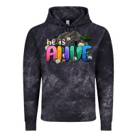Cloud Black Easter Day He is alive Vintage Hoodie - OliviaCreatesArt