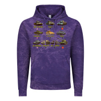 Cloud Purple Top Ten Best WW2 Tanks M4 Sherman Panzer IV Tiger II T34 Vintage Hoodie - longCreatives